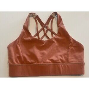 Women’s SP Athletic Strappy Sports Bra Burnt Orange Sz L Supportive Workout